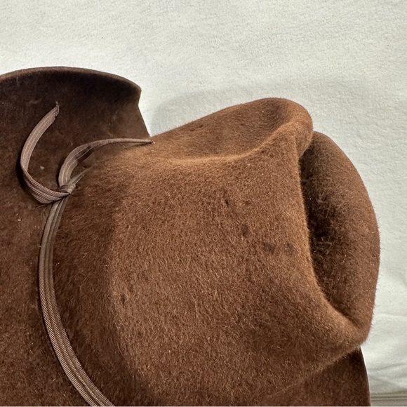 Dobbs West brown felt cowboy hat distressed vintage western - Picture 5 of 16